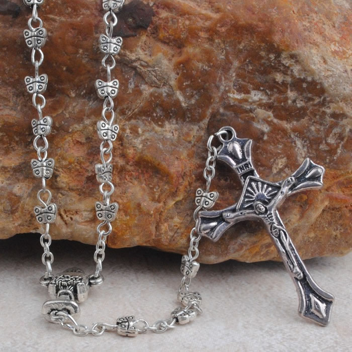 ,metal beads rosary